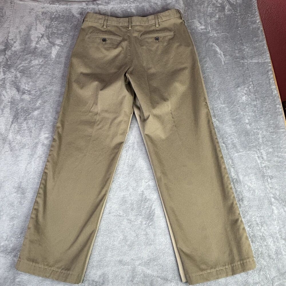 Lands' End Pants‎ Mens 33x30 Beige Khakis Classic Fit Flat Front Cotton lot of 2 - Picture 10 of 11